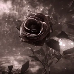 black rose, RTX, TXXA, SSAO, High quality,hyperrealistic, cinematic, Super detailed, Anti-Aliasing,Full color, HDR,4k