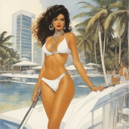 [art by Michael Kaluta] a day in the life of an american model in Miami