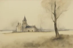 watercolour in the style of Vilhelm hammerschoi