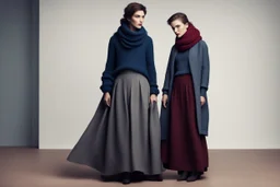 Зная её неуверенность, страх осуждения и любовь к шитью, её стиль — это: Тёмные, неброские тона: серый, тёмно-синий, бордо — чтобы «не привлекать внимание». Удобная, скрывающая фигуру одежда: Свободный свитер (возможно, с заплатками — она чинит его сама). Длинная юбка или простые брюки (никаких ярких деталей). Платок или широкий шарф (инстинктивно прячет в него лицо, когда нервничает). Самодельные аксессуары: Перчатка без пары. Сумка-мешок с инструментами для шитья и книжкой о детективах.