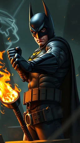 Magnus Carlsen as batman hammerfist