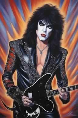 paul stanley full color oil painting art by Alex Ross