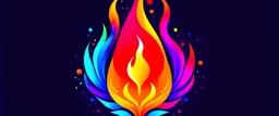 Channel logo, optimism, positivity, beautiful, energy, flame, colors, sparkle