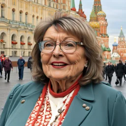 Rosanne Barr touring Moscow.