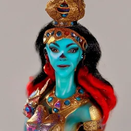 female genie with skin made of stone and covered in jewels, midjourney showcase /v-4 upscale