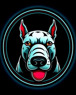 bull terrier sports logo, edgy agressive