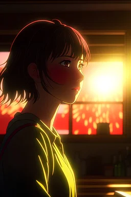 masterpiece, best quality, RAW photo, full length shot of "Mie Ai" in "Suki na Ko ga Megane wo Wasureta" anime, looking at viewer, silhouette, cinematic, natural lighting, photorealistic, absurdres, shot with professional camera, hyper realistic, 16K UHD, extremely detailed cg unity, ultra-detailed, best shadow, detailed background, beautiful detailed face, beautiful detailed eyes, high contrast, best illumination, an extremely delicate and beautiful