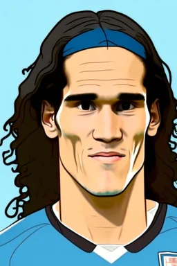 Edinson Cavani Footballer cartoon 2d