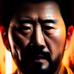 Ultra detailed fullbody Portrait in oil on canvas of Jin Sakai-Ghost Of Tsushima,intense stare,extremely detailed digital painting, extremely detailed face,crystal clear Big eyes, mystical colors ,perfectly centered image, perfect composition, rim light, beautiful lighting,masterpiece,8k, stunning scene, raytracing, anatomically correct, in the style of robert e howard and Ken Kelley and Ohrai Noriyoshi and Simon Bisley and tomzj1