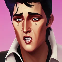 portrait of Elvis if he was alive today