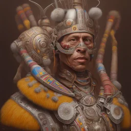 Inca warrior, aztec, rich deep colors masterpiece, sMartin Wittfooth, Luigi Spano, Mandy Jurgens, stellar photography, No skin, muscles showing, flesh, human face anatomy, Close-up, Portrait, Photorealism, crumbles into pieces, Melancholie, Lumen Reflections, Photojournalism, , rich details, ultra-HD