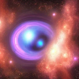 purple black hole in space