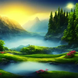  4k realistic Beautiful landscape