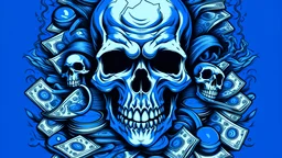 hell money sfondo blu