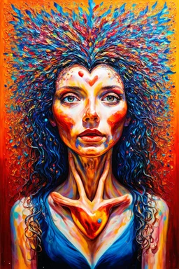harmonizing heart and mind; a neo-surrealistic, expressionistic statement piece