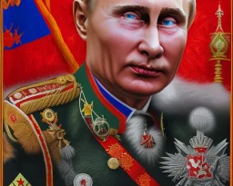 Russia president satan fangs Vladimir Putin, atomic bomb