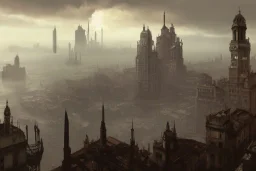 Livorno+Gothic city+BioShock+Dishonored+Bloodborne +trieste+Edinburgh+Chicago+victorian London+decòpunk Skyscraper+ +steampunk+biopunk+alphonse mucha, greg rutkowski,matte painting, cryengine, hyper detailed, felix kelly, fantasy art, seb mckinnon