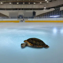 turtle on ice rink