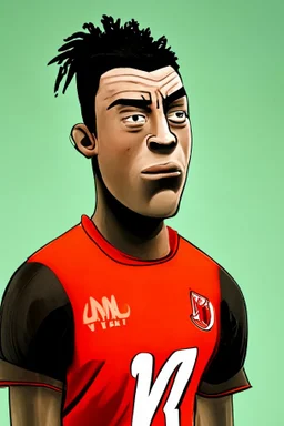 Noni Madvik English football player cartoon 2d