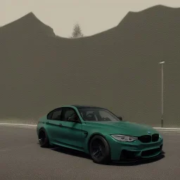 matte dark green BMW M3