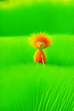 The lorax eating grass