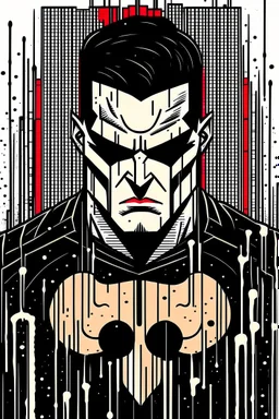 punisher sku;; in the style of Hiroshi Nagai