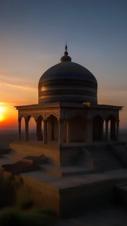 Persischer Sultan Tempel bei Sonnenuntergang