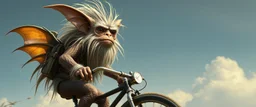 what sauron actually looks like as a hairy biker gremlin on a long long bike