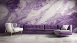 Hyper Realistic grungy-glowing-purple-&-white-scratched-marbled-fancy-wall textured-lounge-room