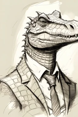 human crocodile sketch
