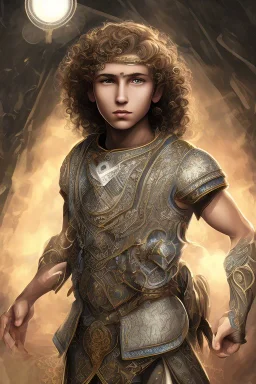 beautiful 12 year old arabic boy with curly hair and light blue eyes