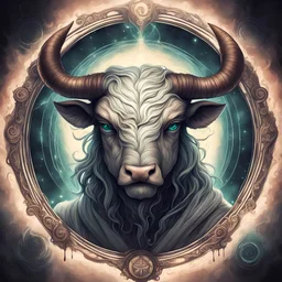 Mugnier Purifying Light in horror Taurus sign art style