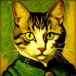 Retrato de um gato por Van Gogh