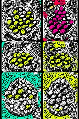 Vintage pop art style, seeds