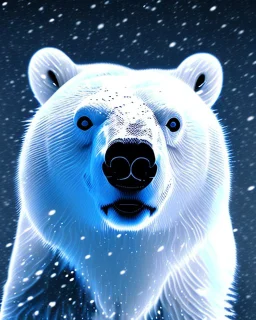 Fondo blanco Art illustration lineal polar bear, nieve, calidad ultra, hiperdetallado, 12k, fondo blanco, color blanco y negro full body