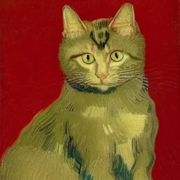 Portrait of a cat by Van Gogh