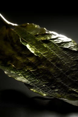 Organic leaf became metallic