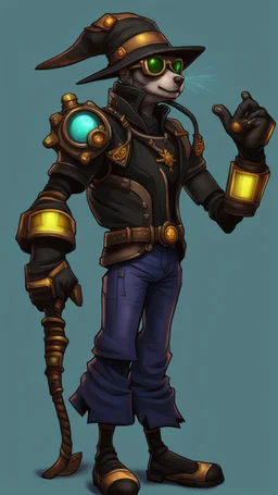 wizard 101 character in the style of cyber punk