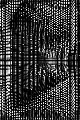 SQUARE GRID ABSTRACT LINES AND DOTS DANCING STYLE OF HIROKU OGAI