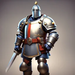 a mighty paladin knight in shining armour, 3d team fortress 2 style, video game, exaggerated proportions