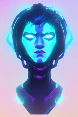 create logo for Utilize a combination of vibrant neon colors reminiscent of the Tron universe. Blues, cyans, magentas, and electric greens can be primary choices. This color scheme will evoke the sci-fi and tech aesthetics associated with animation and VFX.