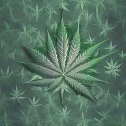 generate a smokey weed wallpaper with asymetrical random weed pattern placement