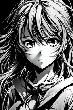 anime manga black and white