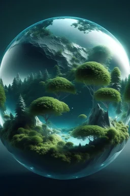 a planet with trees made out of crystal