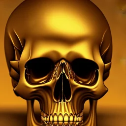 Golden skull