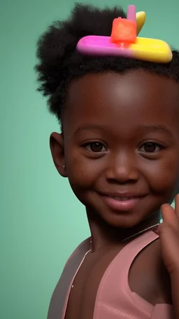 Black child enjoying popsicle