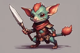 cute art of a dnd kobold