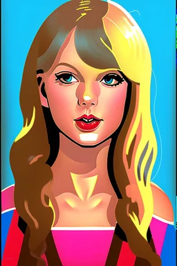 make a portrait of a 1970's Taylor Swift