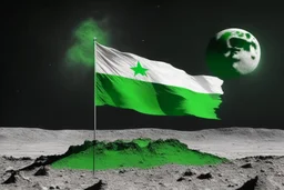 "green Chilean flag" on the moon