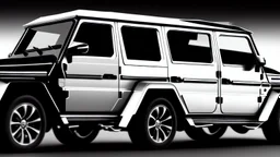 Armored Futuristic G-Class, Photorealistic,4k, Rear View, works for a pc wallpaper